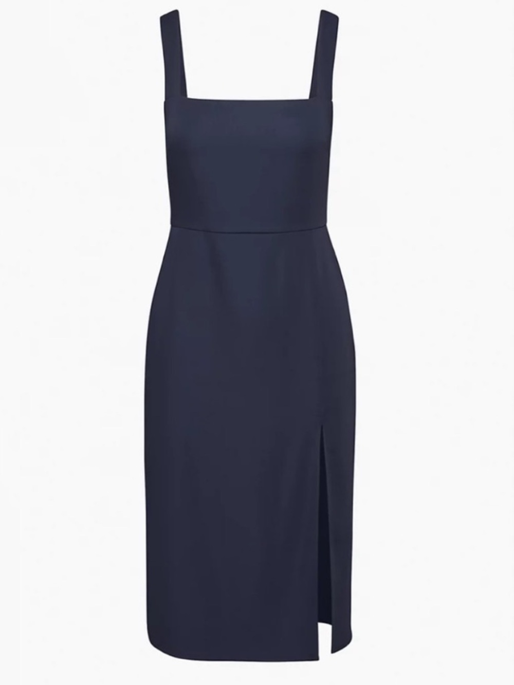 NWT Aritzia Babaton 90s Slit Midi Dress in Pure Indigo (Size 0)